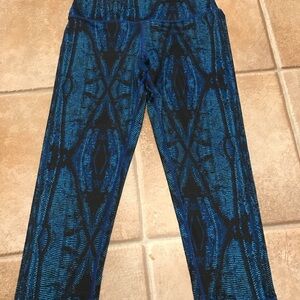 lululemon athletica Black and Blue Patterned Leggings